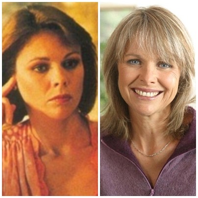 Nữ diễn viên Rebecca Gilling năm 1983 khi tham gia phim Trở về Eden (trái) và hiện tại (58 tuổi).
